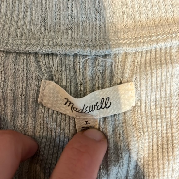 Madewell New Pointelle Cardigan Ashen Sage Size Large - Picture 5 of 8